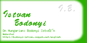 istvan bodonyi business card